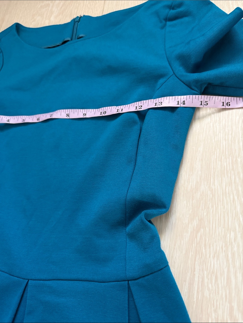 Banana Republic Teal 3/4-Sleeve Fit-and-Flare Midi Dress - Picture 5 of 11